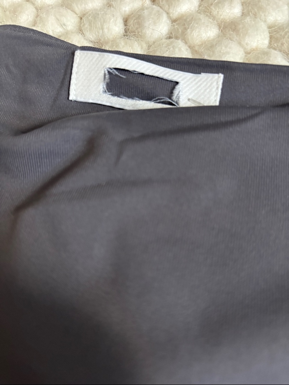 Aritzia Gray Square Neck Short Sleeve Bodysuit, new without tags - Picture 2 of 5